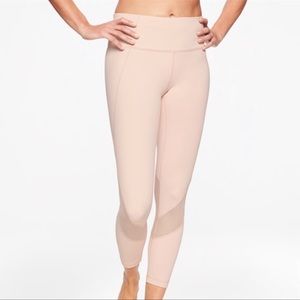 Athleta Light Pink Mesh 7/8 Leggings